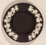 Vintage Wedgwood Jasperware Black with White Design 3 1/2" Ashtray