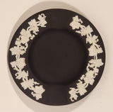 Vintage Wedgwood Jasperware Black with White Design 3 1/2" Ashtray