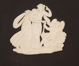 Vintage Wedgwood Jasperware Black with White Design 4 1/4" Ashtray