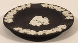 Vintage Wedgwood Jasperware Black with White Design 4 1/4" Ashtray