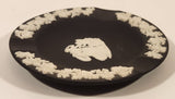 Vintage Wedgwood Jasperware Black with White Design 4 1/4" Ashtray