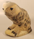 1989 Selective Arts & Crafts Unique Life Like Ornaments Peter & Jane Snowy Owl Soft Felt Like 9 1/2" Heavy Chalkware Wildlife Sculpture