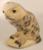 1989 Selective Arts & Crafts Unique Life Like Ornaments Peter & Jane Snowy Owl Soft Felt Like 9 1/2" Heavy Chalkware Wildlife Sculpture