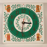 Vintage Phinney Walker Electro-cell Steins and Holly White and Green 8" x 8" Plastic Wall Clock