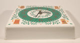 Vintage Phinney Walker Electro-cell Steins and Holly White and Green 8" x 8" Plastic Wall Clock