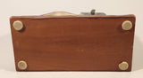 Antique Rare Meiko Tokei Trade Mark T Windmill 6" Wind Up Musical Wood Desk Clock