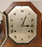 Rare Antique Russells Limited The Time Day Pendulum Wood Cased Mantel Clock Made In England