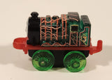 2014 Thomas & Friends Minis #3 Henry Flaming Lightning Bolt Pattern Green 2" Long Plastic Die Cast Toy Vehicle CGM30