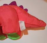 1992 Fisher Price Puffalump Dino Roars Pink Dinosaur 18" Stuffed Plush Toy