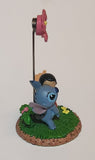 Disneyland Resort Disney Parks Authentic Original Lilo Kissing Stitch Below Pink Flower 5 1/4" Resin Ornament