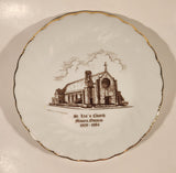 St. Leo's Church Mimico, Ontario 1909 - 1984 22K Gold Rim 9" Collector Plate