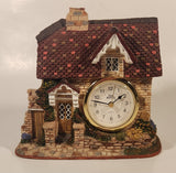 Time Avenue Quartz English Cottage Shaped 6 3/4" Resin Desk Clock