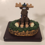 Northstar Critters Polymer Clay Moose Figurine on Wood Base New in Box