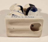 Vintage Delft Blue Holland Hand Painted Kissing Couple Boy and Girl 4" Tall Porcelain Figurine