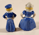 Vintage MK Japan Dutch Boy and Girl 3" Hand Painted Porcelain Figurines Set of 2
