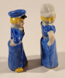 Vintage MK Japan Dutch Boy and Girl 3" Hand Painted Porcelain Figurines Set of 2