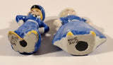 Vintage MK Japan Dutch Boy and Girl 3" Hand Painted Porcelain Figurines Set of 2