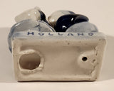Vintage Delft Blue Holland Hand Painted Kissing Couple Boy and Girl 2 3/4" Tall Porcelain Figurine