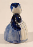Vintage E.H. Delft Blue Dutch Girl 2 3/8" Miniature Bell Ornament