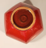 Rare Vintage Blue Mountain Pottery Red Drip Glaze Hexagon Shaped Bowl