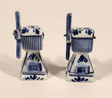 Delft Blue Windmill 3" Porcelain Salt and Pepper Shakers Set of 2
