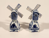 Delft Blue Windmill 3" Porcelain Salt and Pepper Shakers Set of 2