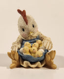 1995 Enesco Mary's Hen House "Don't Count Your Chickens Until They're Hatched" 2 3/4" Resin Figurine