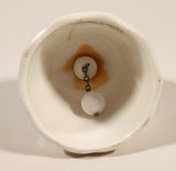 Heart Topped Bell With Gold Trim and Floral Pattern 2 3/4" Fine Bone China Ornament