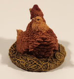 1997 Stratford Collection Chicken Hen with Chicks Miniature 1 1/4" Resin Figurine