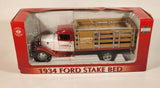 2007 Crown Premiums Lennox 1934 Ford Stake Bed Truck Red and White 1:24 Scale Die Cast Toy Car Vehicle New In Box
