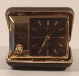 Vintage Bulova Lite Alarm Wind up and Battery Operated Travel Alarm Clock in Case