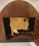 Vintage Weimar Wood Cased Mantle Clock with key Made in Germany