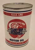 Rare Shelby Corner Cafe Motor Oil Can with Large T-Shirt Inside Never Opened