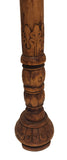Floor Standing 30" Light Weight Carved Wood Candle Holder
