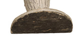 African Tribal Style 42" Floor Standing Carved Wood Mask Sculpture