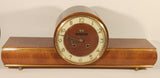 Vintage Weimar Wood Cased Mantle Clock with key Made in Germany