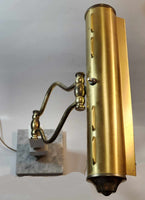 Vintage Italian Marble and Brass Piano Banker's Lamp