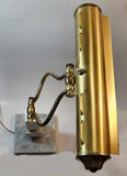 Vintage Italian Marble and Brass Piano Banker's Lamp