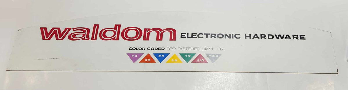 Rare Waldom Electronic Hardware Color Coded For Fastener Diameter Larg ...