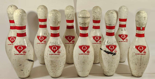 QUBICA AMF Amflite II USBC Approved 15" Plastic Coated Bowling Pins Full Set of 10 Made in U.S.A.