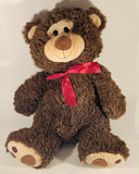 Kid Connections Brown Teddy Bear with Red Bow 22" Stuffed Plush Toy