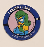 1990s Matt Groening's The Simpsons Larceny Lass #19 Pog Cap