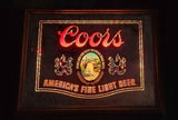 Vintage 1978 Coors America's Fine Light Beer Light Up Electric 20" x 25" Wall Sign