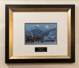 Max Jacquiard "Banff Station" Extra West 5907 Steam Engine Train Locomotive 16 1/4" x 19" Framed Art Print