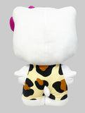 Hello Kitty Jungle Leopard Print Dress with Hot Pink Bow 18" Stuffed Plush Toy Pillow