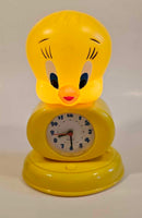 Warner Bros Looney Tunes Tweety Bird 7 1/2" Tall Plastic Light Up Alarm Clock Plays Its A Small Worlds