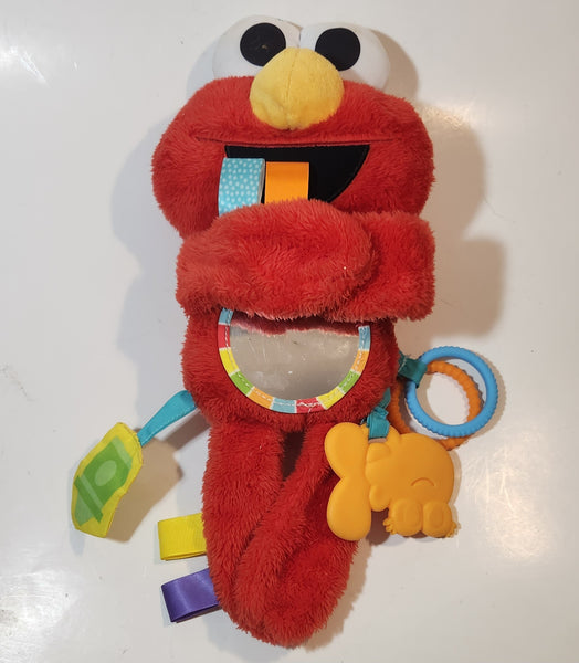2019 Bright Starts Sesame Workshop Elmo Travel Buddy On-The-Go 14" Tall Toy Stuffed Plush Character with Toy Attachments