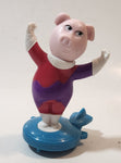 2021 McDonald's Sing 2 Rosita Pig On Blue Board 4" Tall Plastic Toy Figure