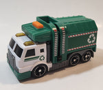 Dickie Toys Recycling Truck White and Green 5 3/8" Long Plastic Toy Car Vehicle with Lights and Sound (NOT TESTED - MISSING REAR DOOR)