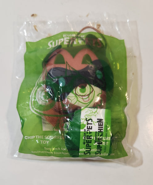 2022 McDonald's DC League of Super Pets Chip The Squirrel 4" Tall Stuffed Plush Toy Figure New in Package